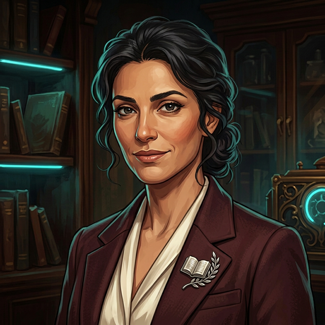 Animated portrait of Dr. Elena Marchetti — AI Advisor